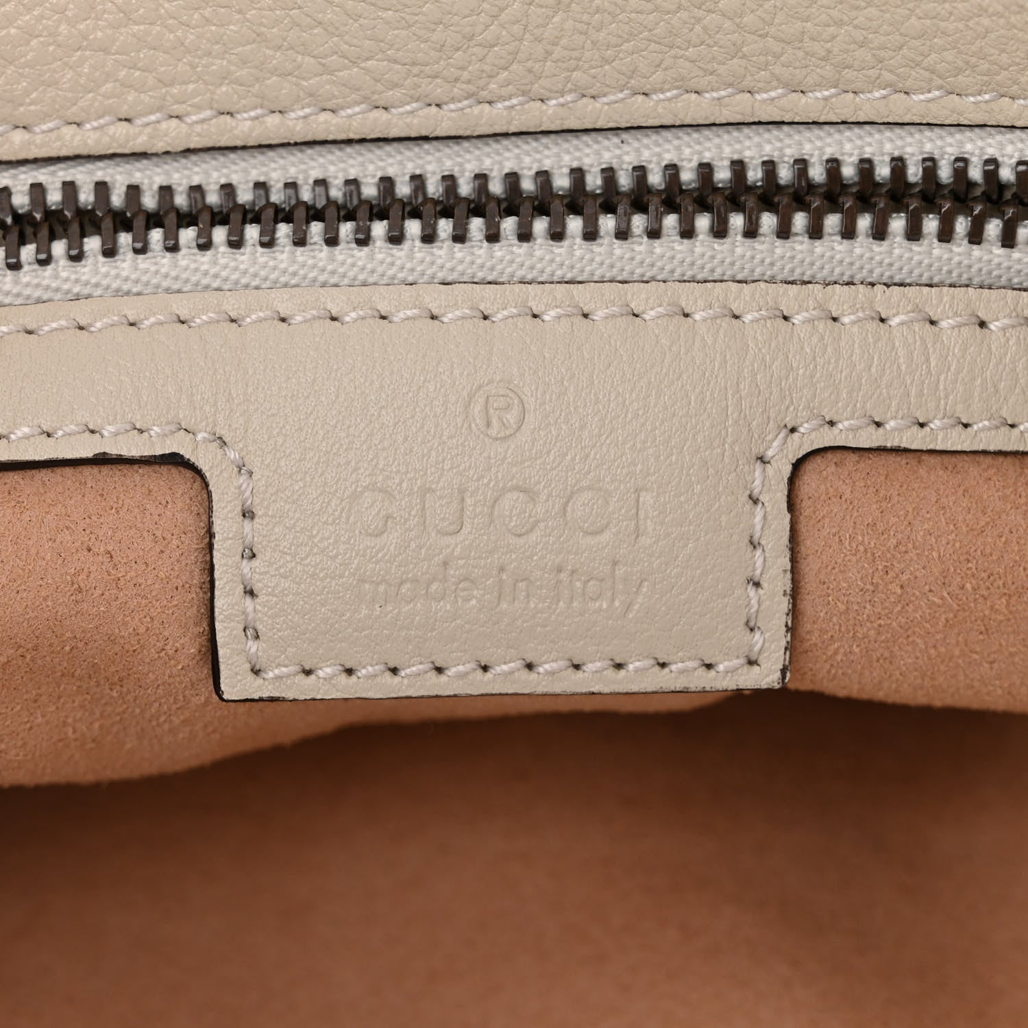 Gucci Softy Wonka Textured Dollar Calfskin Small Diana Shoulder Bag Mystic White Hibiscus Red 6 of 10