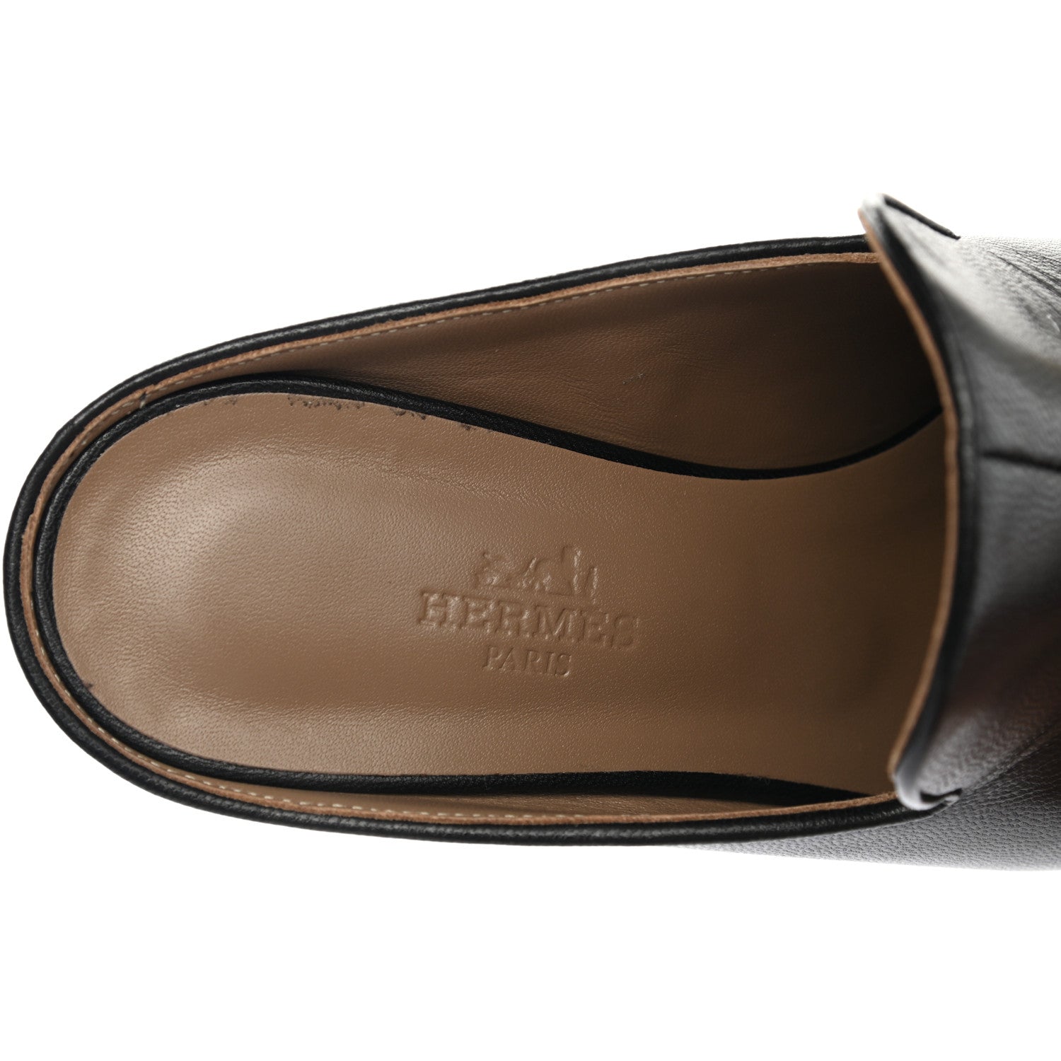 Hermes Goatskin Diane Mules 36 Black 7 of 9
