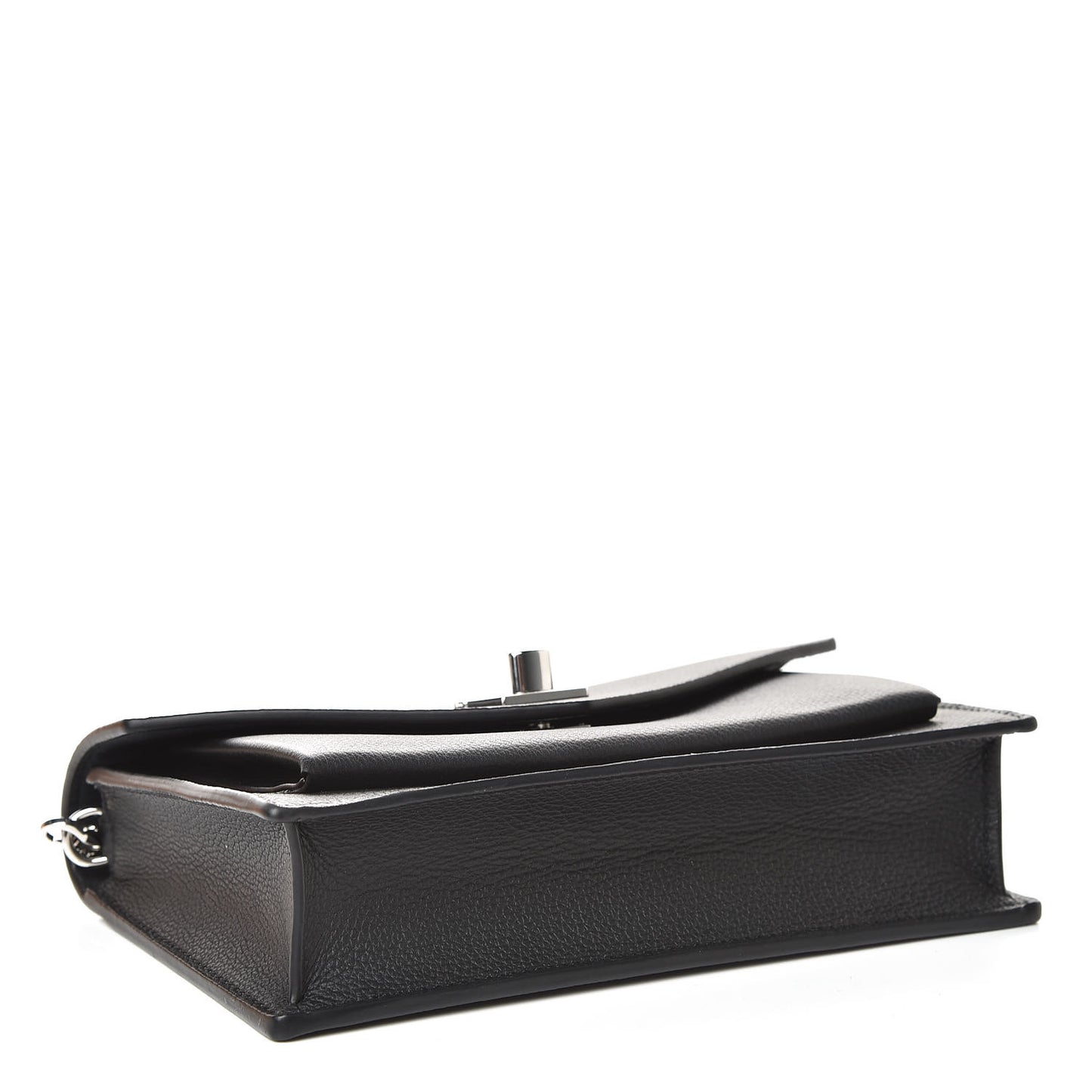 Soft Calfskin My Lockme Chain Pochette Black