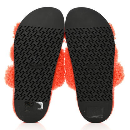 Hermes Woolskin Womens Chypre Sandals 38 Orange 5 of 12