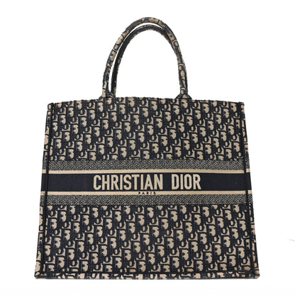 Christian Dior Oblique Large Book Tote Blue Multicolor 1 of 10