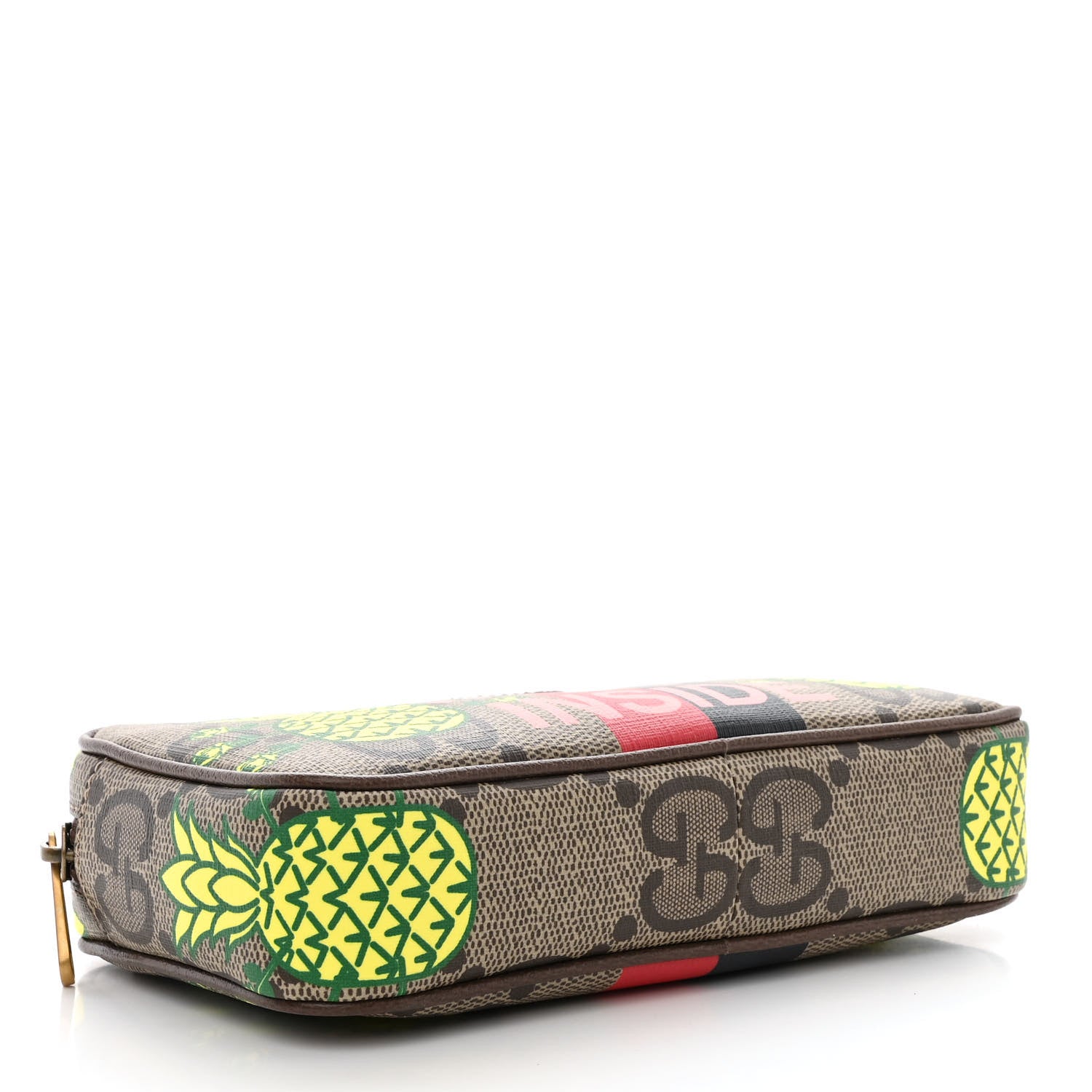 Gucci Maxi GG Supreme Monogram Pineapple Textured Dollar Calfskin Small Retro Interlocking G Belt Bag 100 40 Beige Ebony Green Pink New Acero 4 of 13