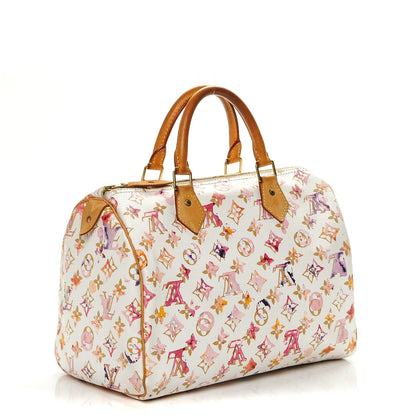 Louis Vuitton Watercolor Aquarelle Speedy 30 White 3 of 7