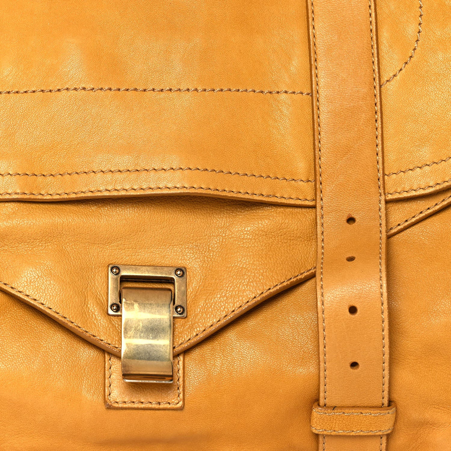 Proenza Schouler Lambskin Large PS1 Satchel Mustard 8 of 21