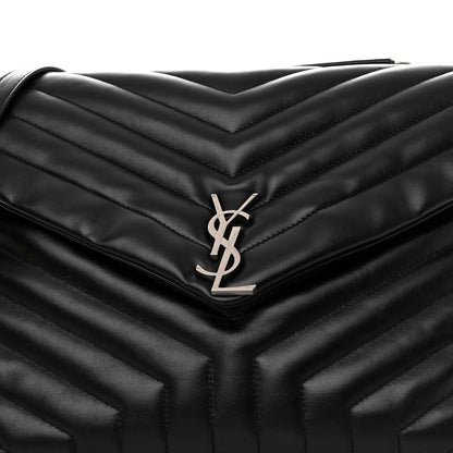 Saint Laurent Calfskin Y Quilted Monogram Large Loulou Chain Satchel Black 10 of 13
