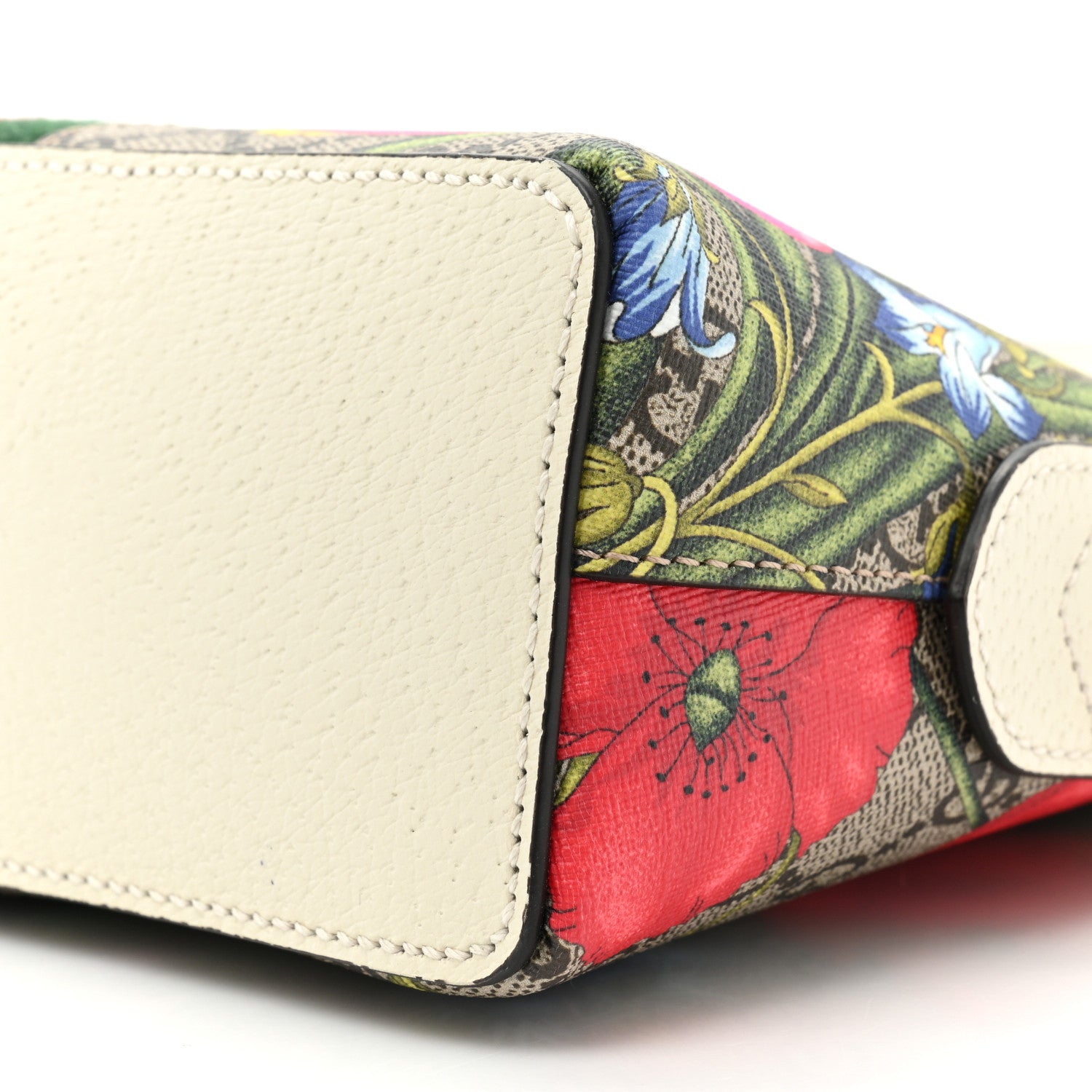 Gucci GG Supreme Monogram Flora Web GG Small Ophidia Dome Shoulder Bag White 8 of 8