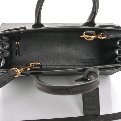 Saint Laurent Crocodile Embossed Nubuck Nano Sac De Jour Dark Anthracite 5 of 7