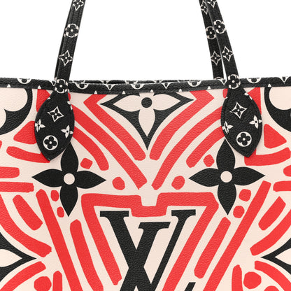Louis Vuitton Monogram Giant Crafty Neverfull MM Creme Rouge Black 8 of 10