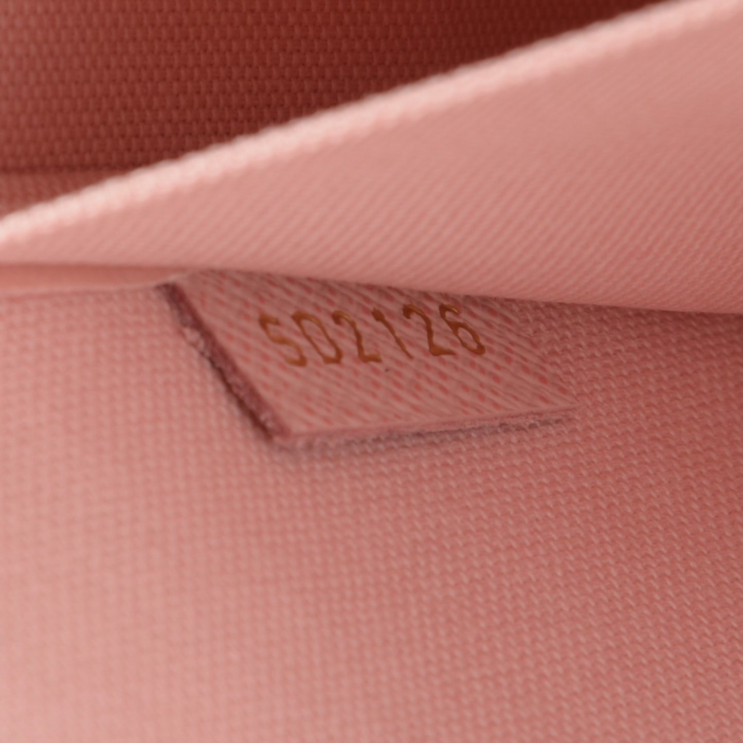 Damier Azur Pochette Felicie Chain Wallet Rose Ballerine