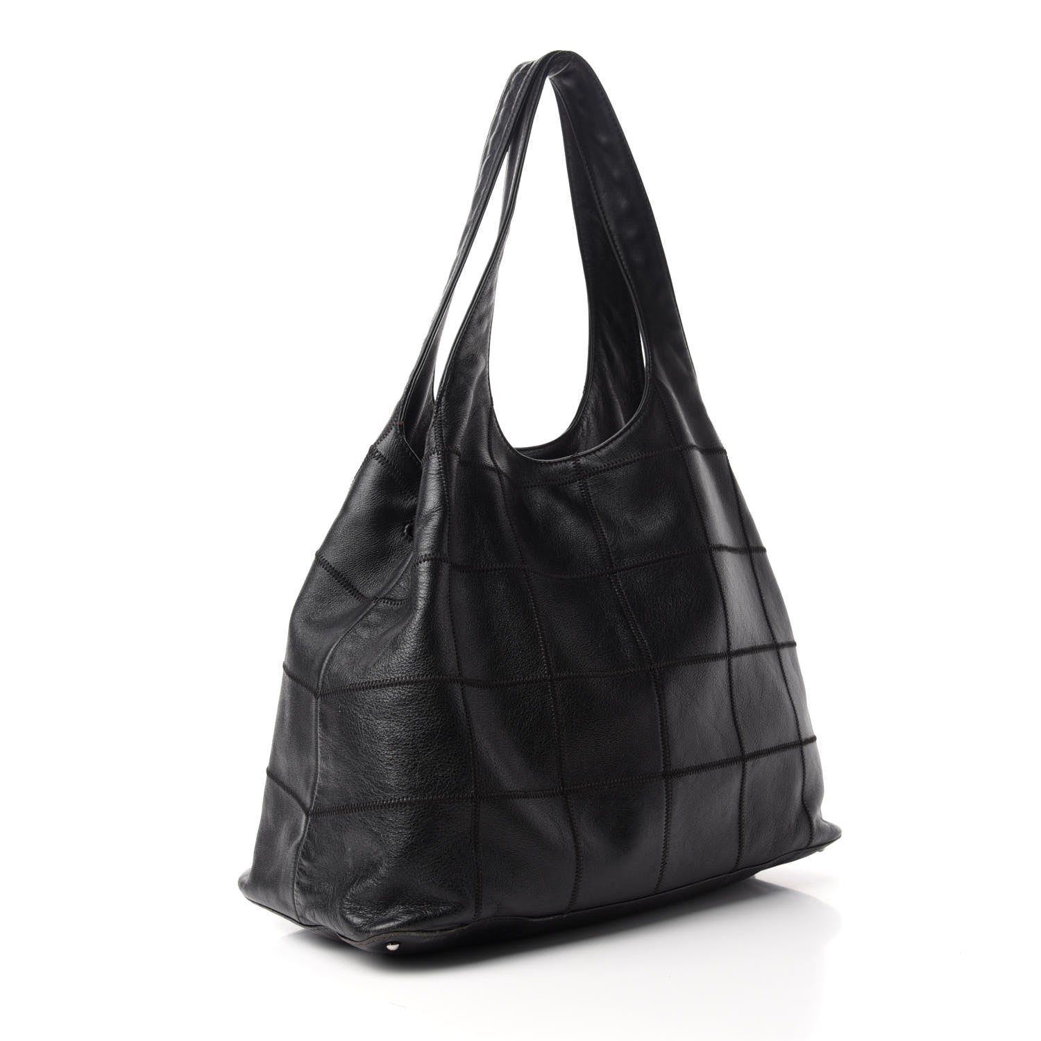 Chanel Calfskin Square Stitched Tassel Hobo Black 3 of 17