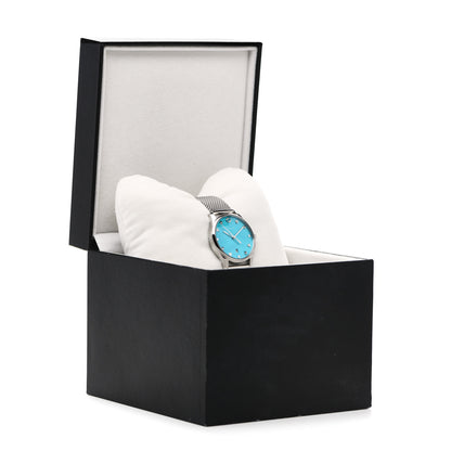 Gucci Stainless Steel Turquoise Mother of Pearl 29mm G-Timeless Charm Quartz Watch 5 of 5