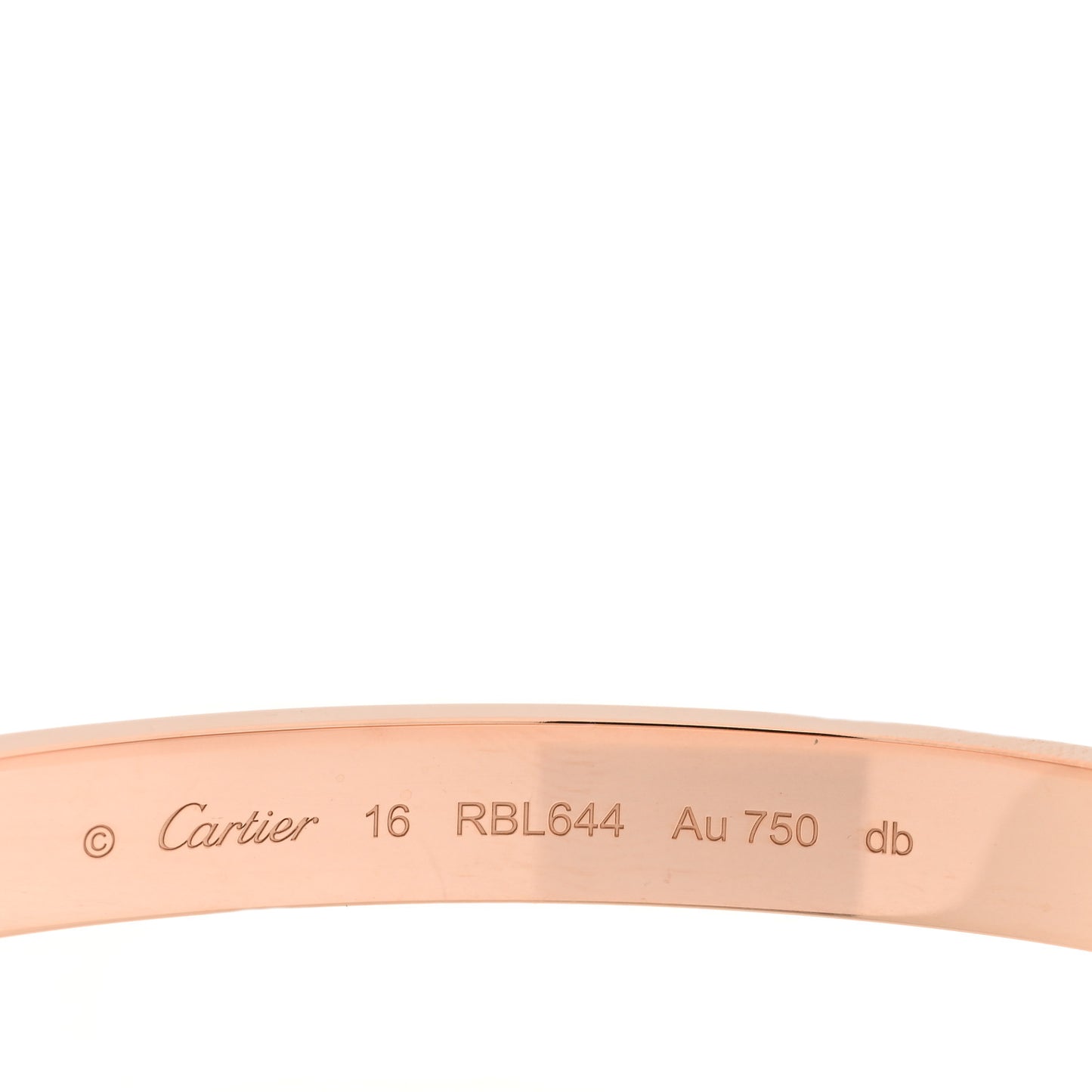 18K Pink Gold LOVE Bracelet 16