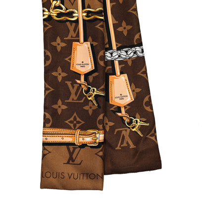 Louis Vuitton Silk Monogram Confidential Bandeau Brown 2 of 6