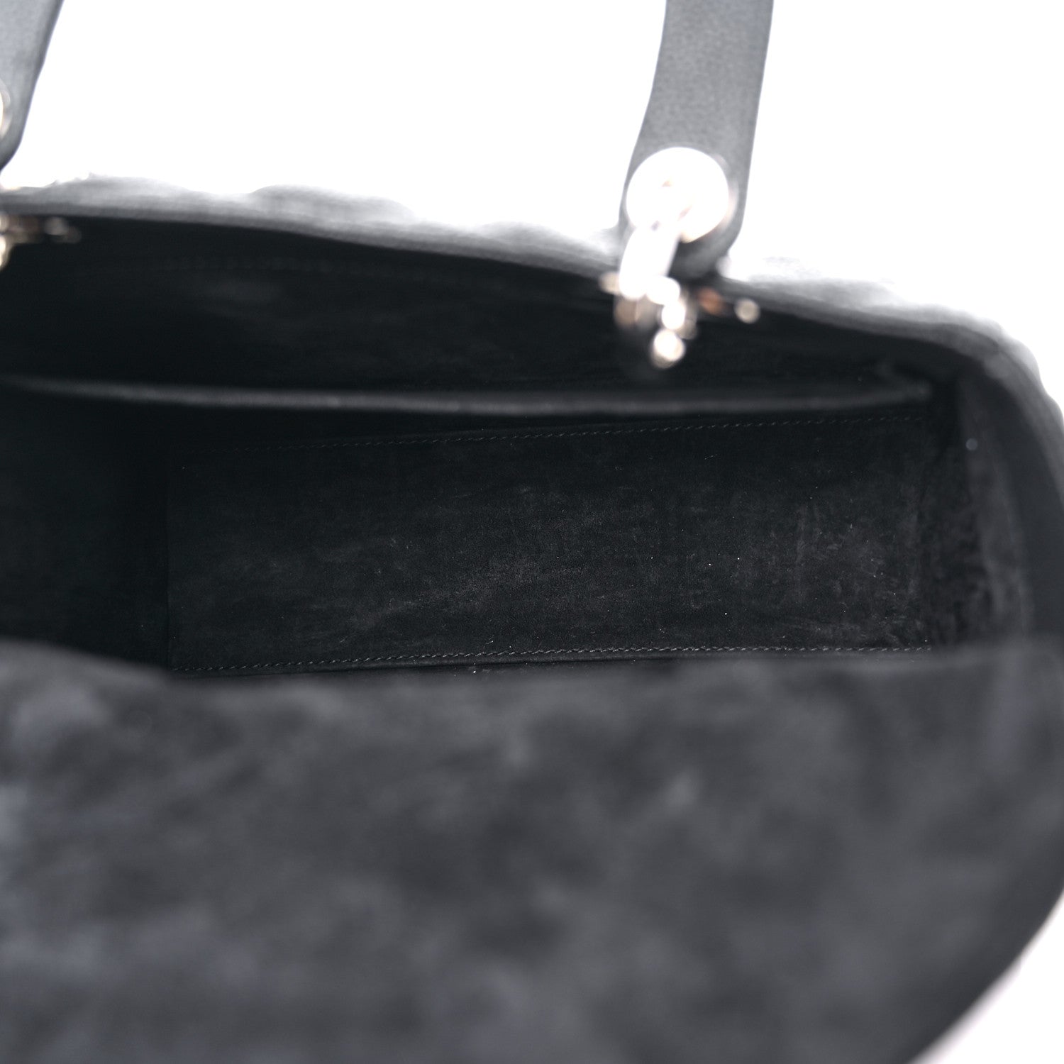 Christian Dior Grained Calfskin Cannage Medium Lady Dior Black 5 of 8