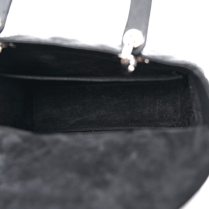 Christian Dior Grained Calfskin Cannage Medium Lady Dior Black 5 of 8