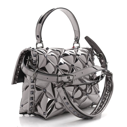 Valentino Garavani Metallic PVC Candystud Top Handle Bag Rutenio 3 of 9