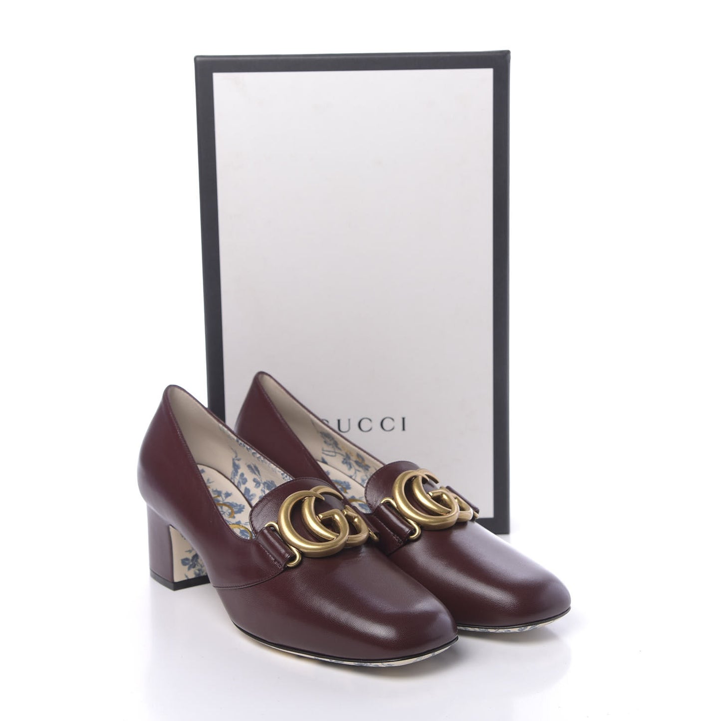 Malaga Kid GG Victoire 55mm Loafer Pumps 38.5 Vintage Bordeaux