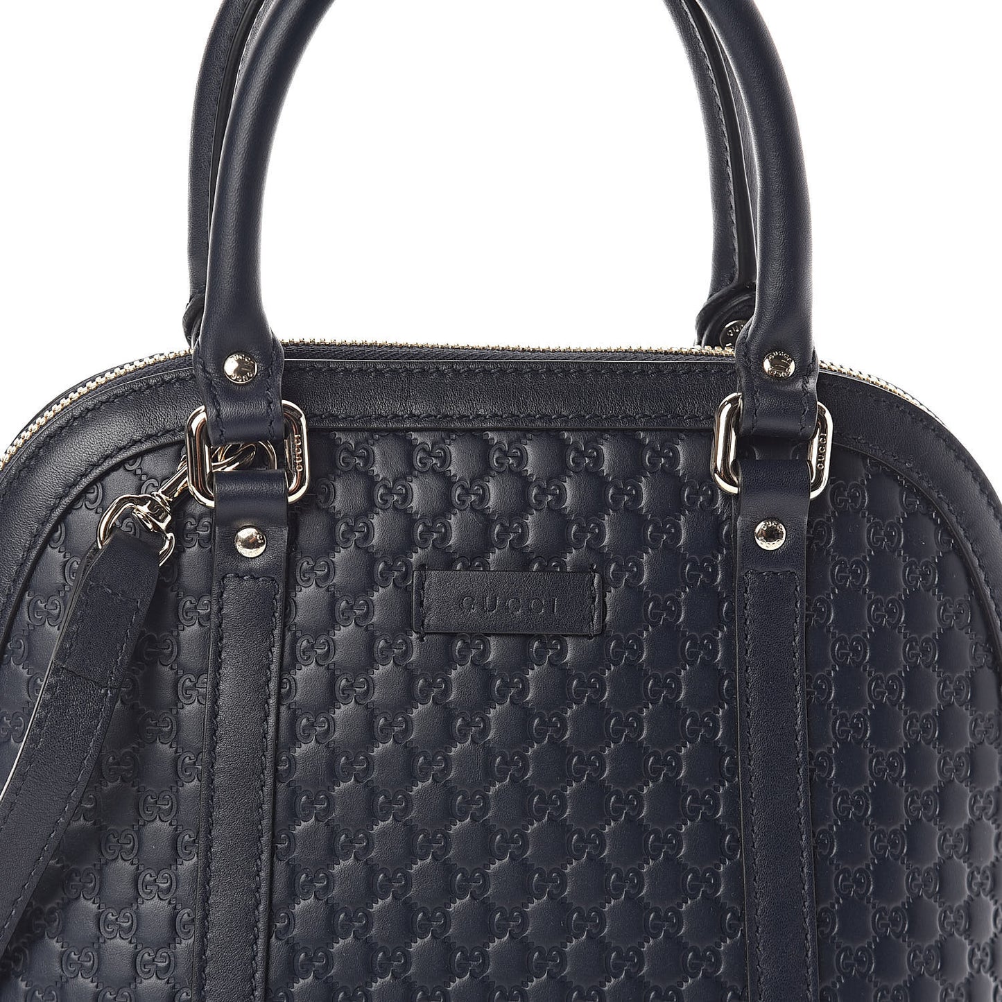Soft Microguccissima Mini Dome Bag Blue