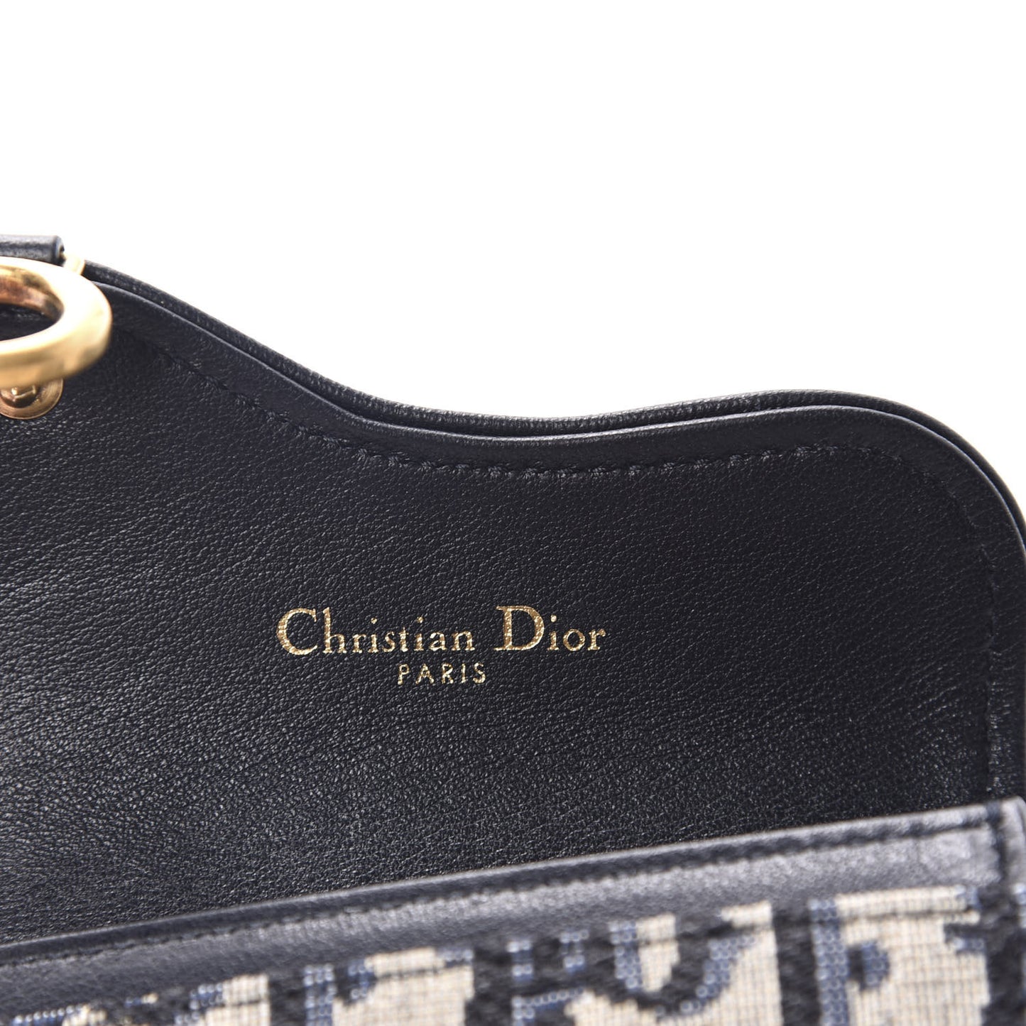Oblique Saddle Card Holder Blue