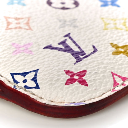 Louis Vuitton Monogram Multicolor Key Pouch White Litchi 8 of 14