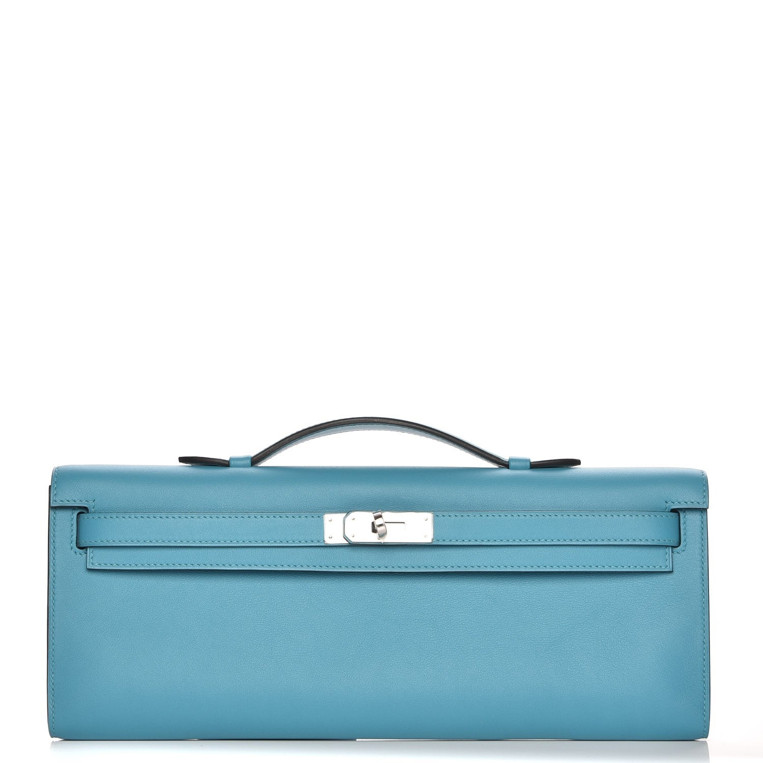 Hermes Swift Kelly Cut Clutch Pochette Turquiose 1 of 17