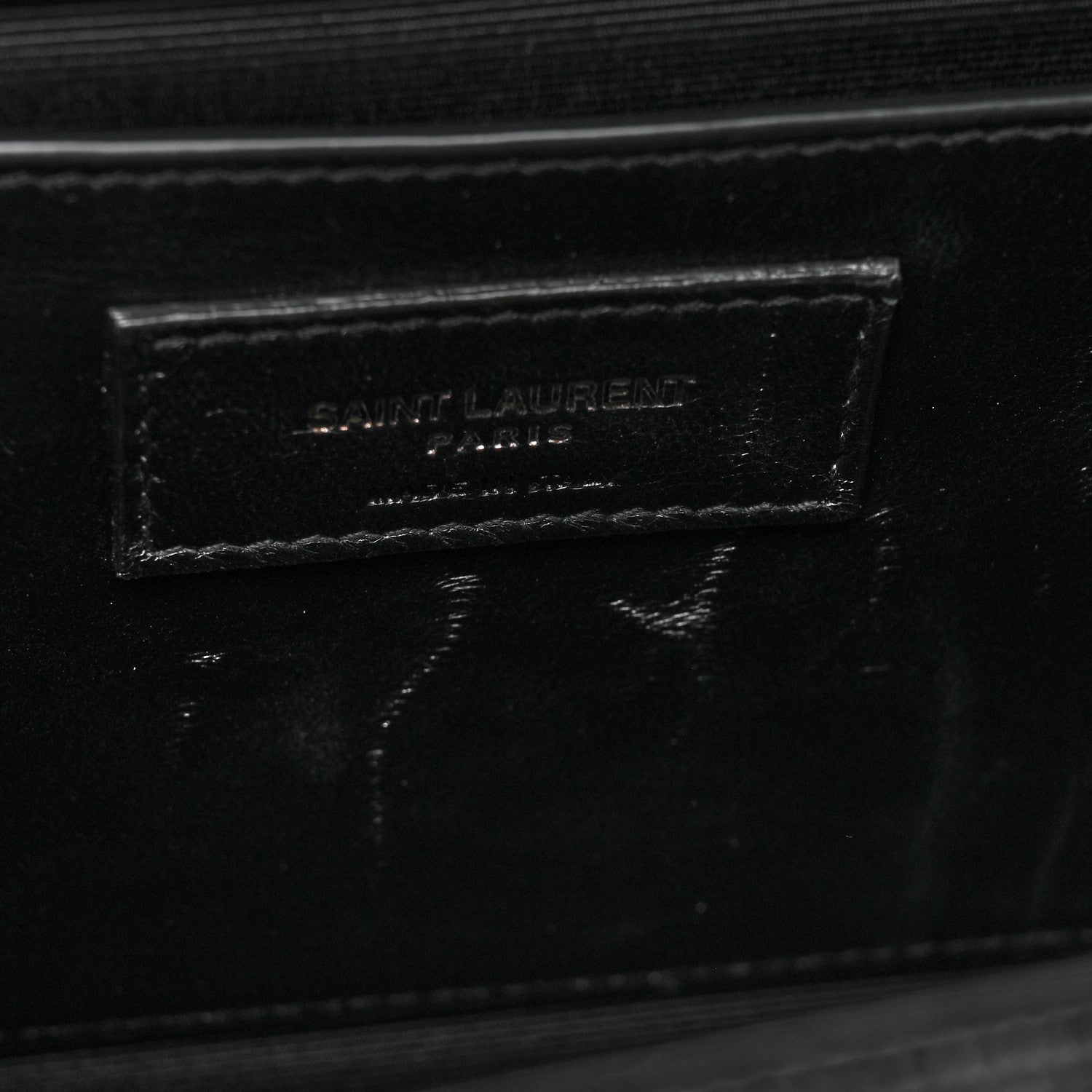 Saint Laurent Grain De Poudre Textured Mixed Matelasse Triquilt Medium Monogram Satchel Black 7 of 11