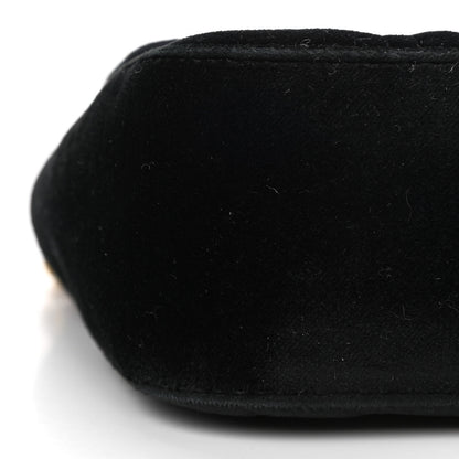 Gucci Velvet Matelasse Mini GG Marmont Shoulder Bag Black 9 of 10