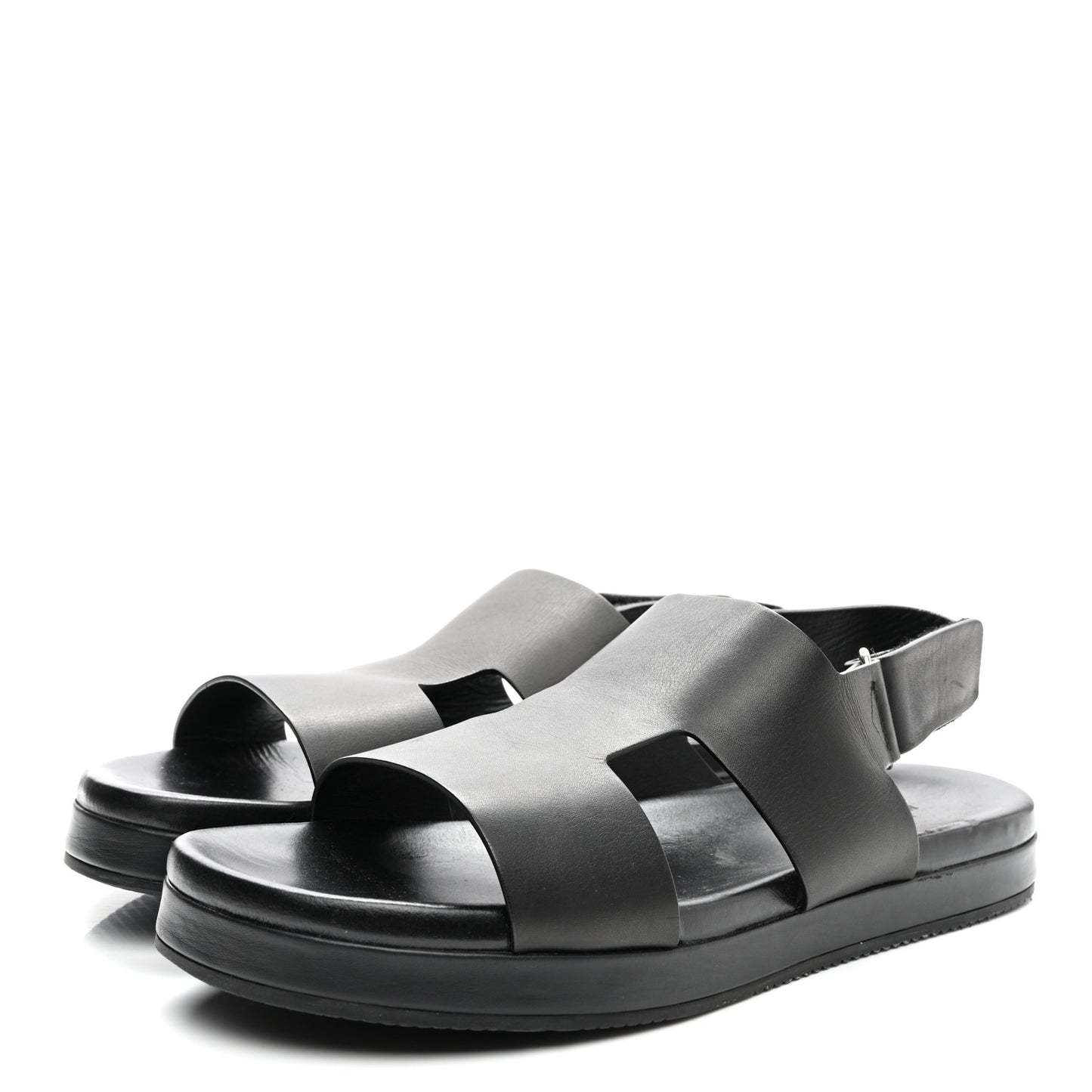 Calfskin Mens Takara Sandals 43 Black