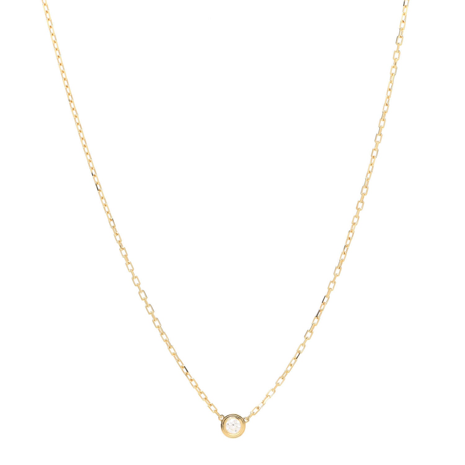 Cartier 18K Yellow Gold Diamond SM D'Amour Pendant Necklace 1 of 5