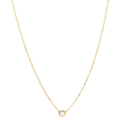 Cartier 18K Yellow Gold Diamond SM D'Amour Pendant Necklace 1 of 5