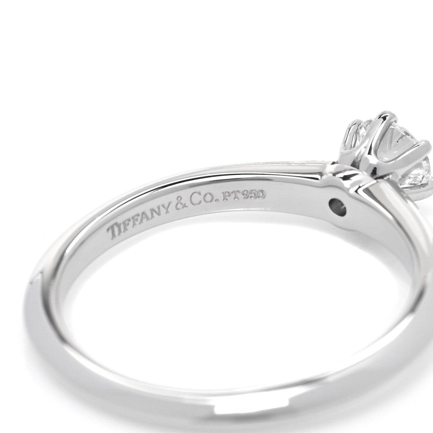 Tiffany Platinum Diamond .31ct Solitaire Engagement Ring 51 5.75 4 of 6