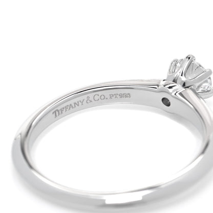 Tiffany Platinum Diamond .31ct Solitaire Engagement Ring 51 5.75 4 of 6