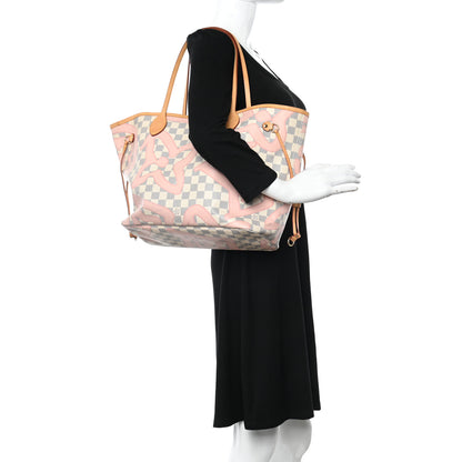 Louis Vuitton Damier Azur Tahitienne Neverfull MM 2 of 14
