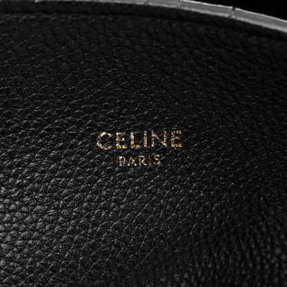 Celine Soft Grained Calfskin Medium Belt Cabas Phantom Black 6 of 15