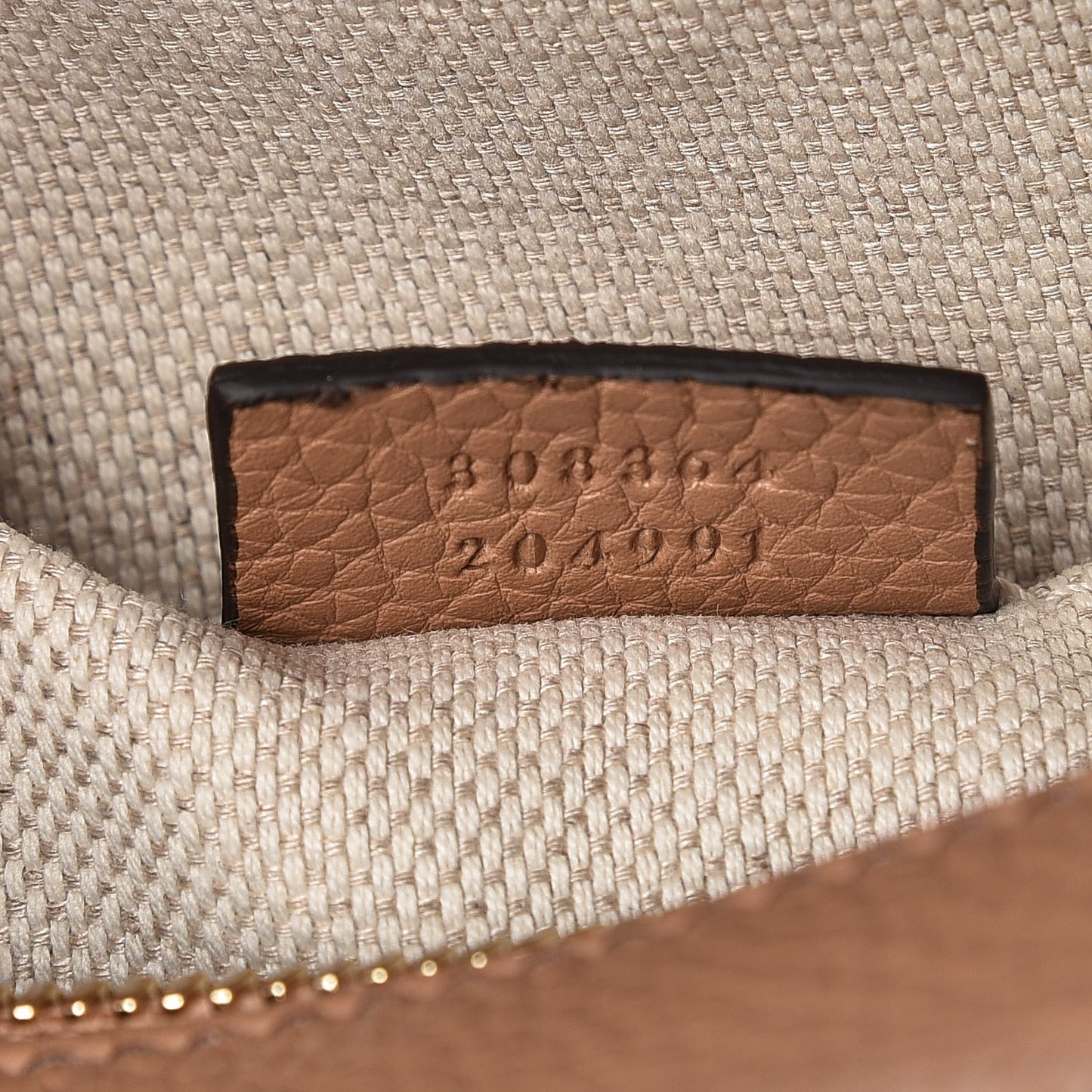 Pebbled Calfskin Small Soho Disco Bag Camelia