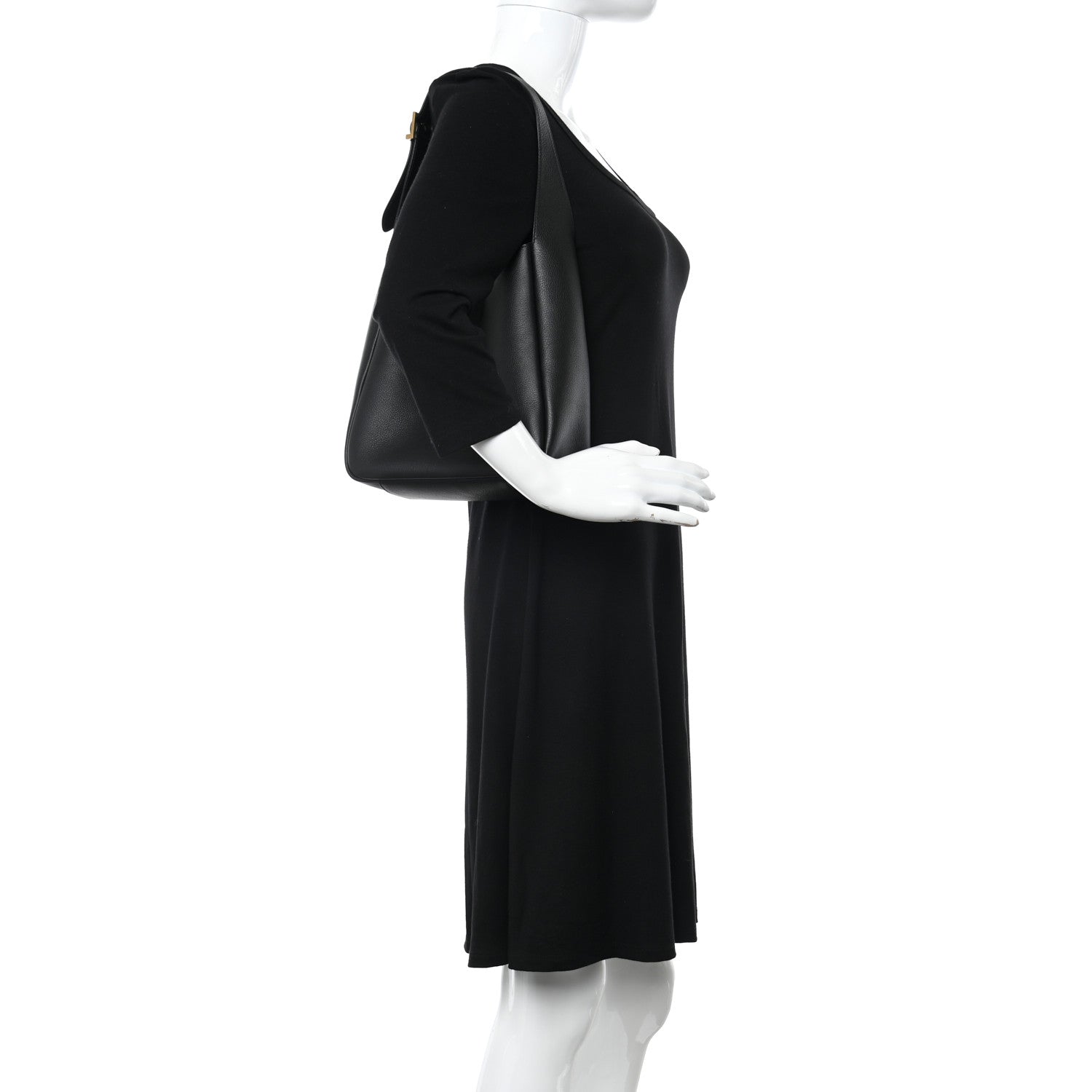 Saint Laurent Smooth Calfskin Small Le 5 A 7 Soft Hobo Black 2 of 10