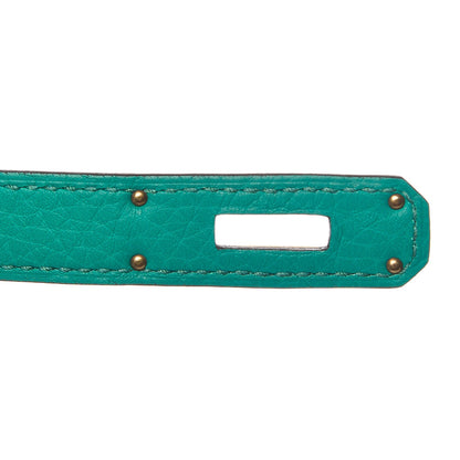 Hermes Taurillon Clemence Birkin 30 Bleu Paon 18 of 30