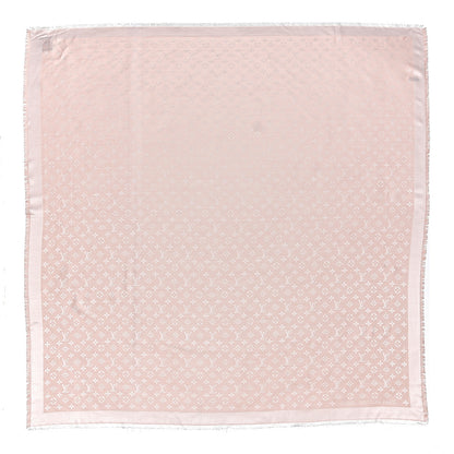 Louis Vuitton Silk Wool Monogram Denim Shawl Rose 1 of 4