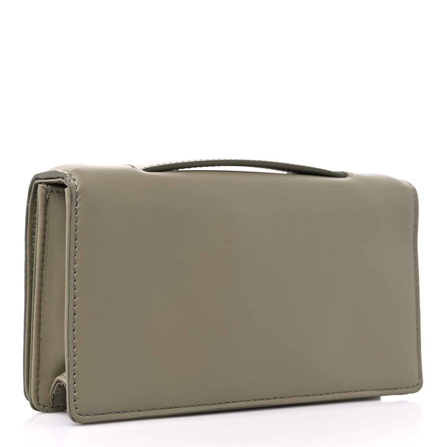 Calfskin Bee Pouch Grey Green