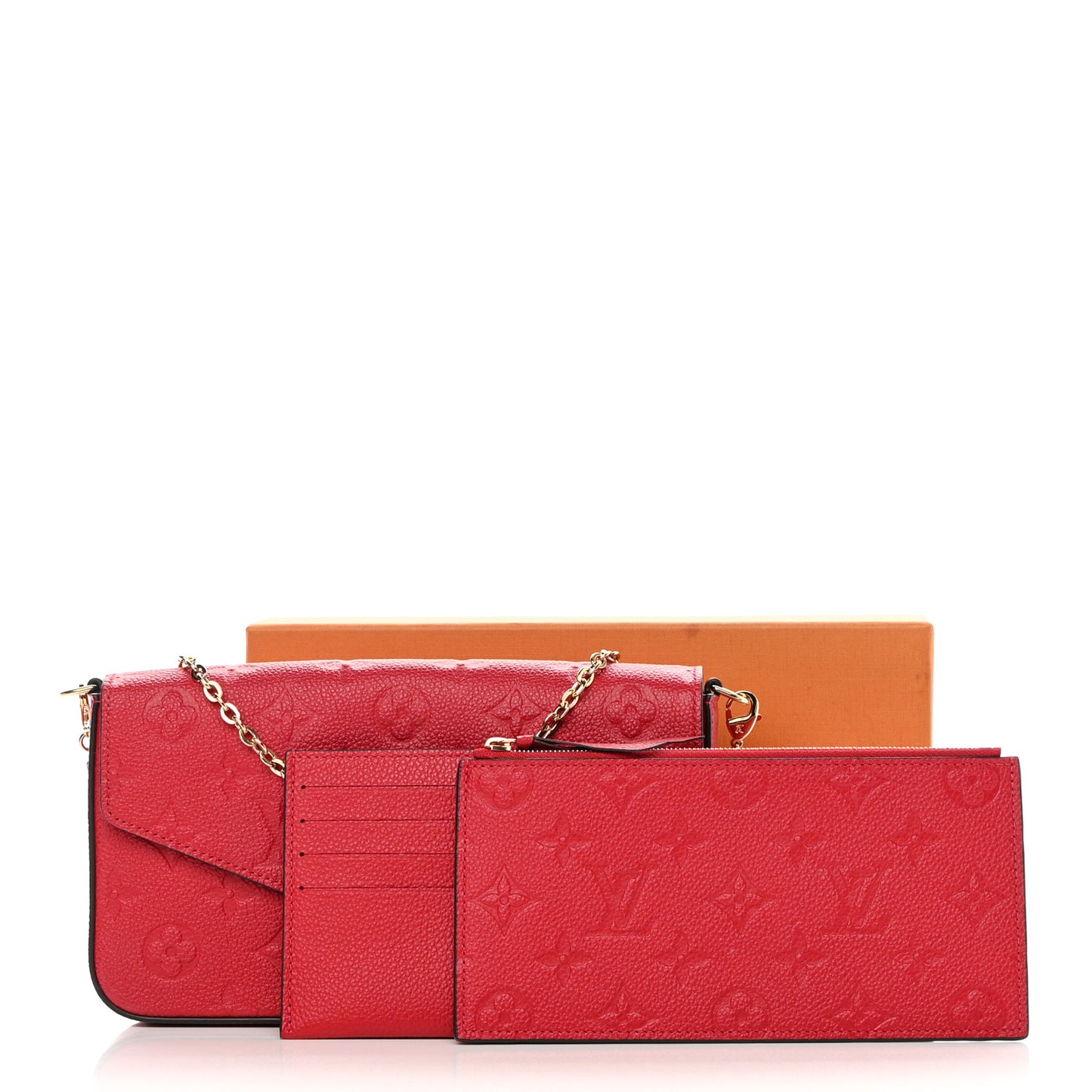 Empreinte Pochette Felicie Chain Wallet Scarlet