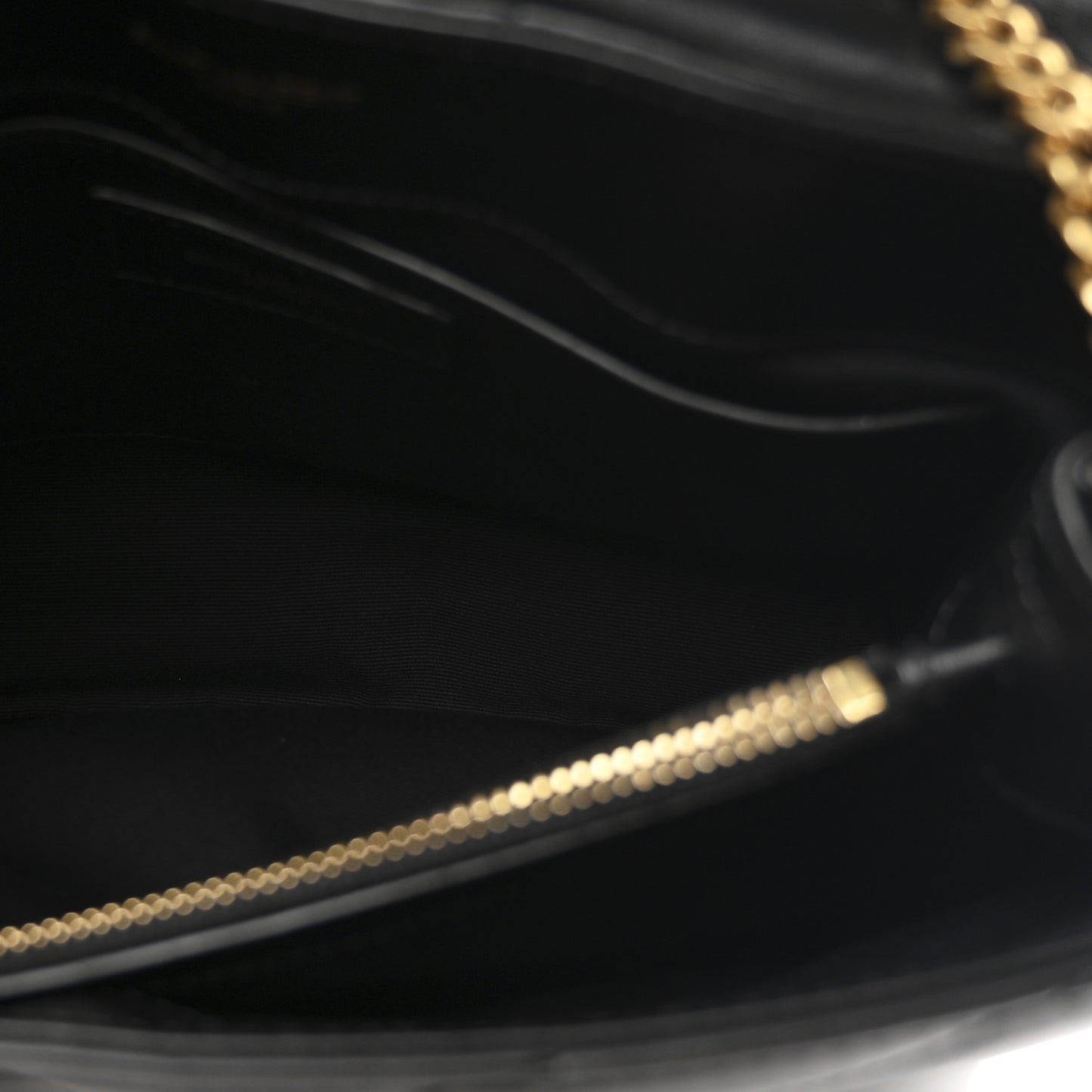 Calfskin Y Quilted Monogram Small Loulou Chain Satchel Black