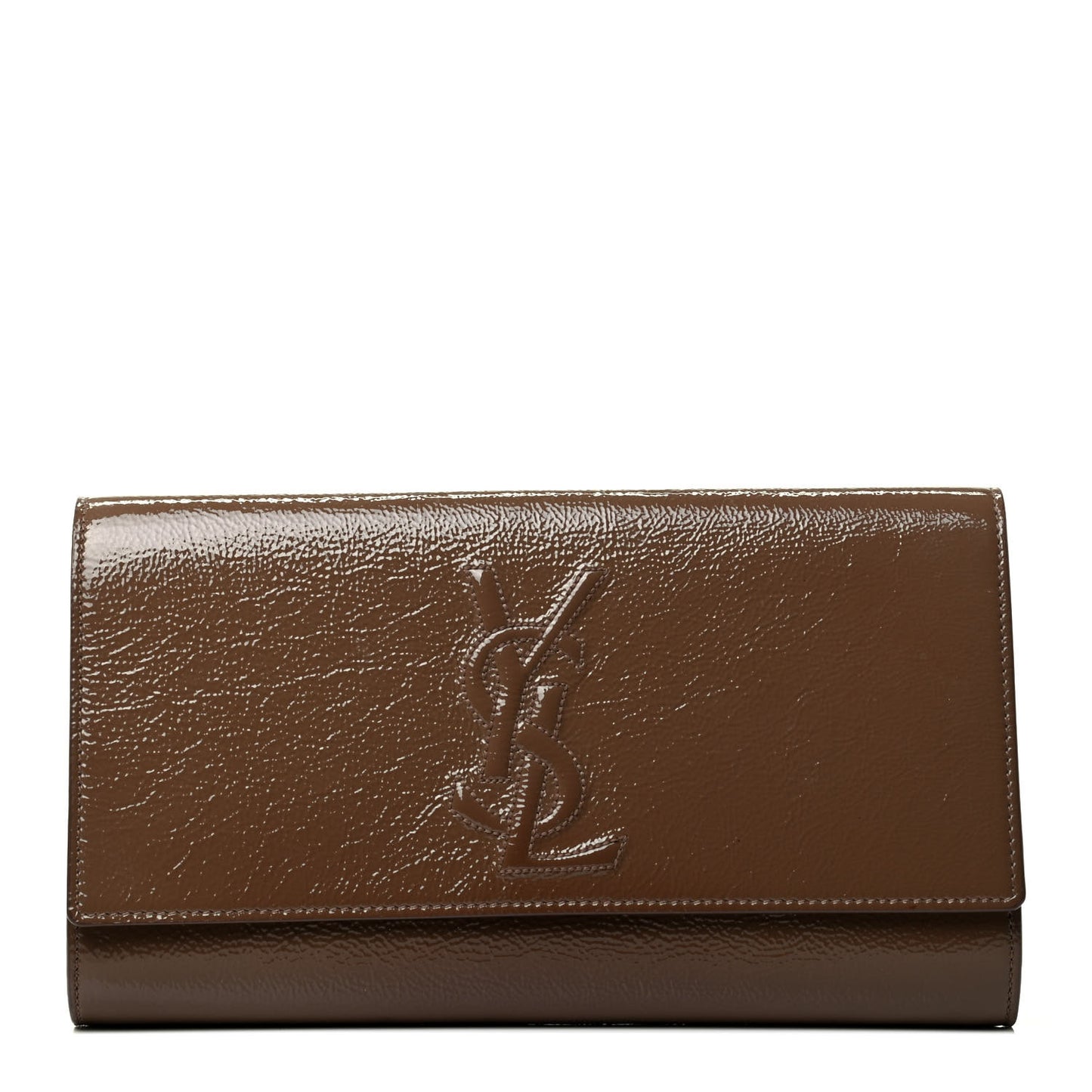 Textured Patent Calfskin Large Belle De Jour Clutch