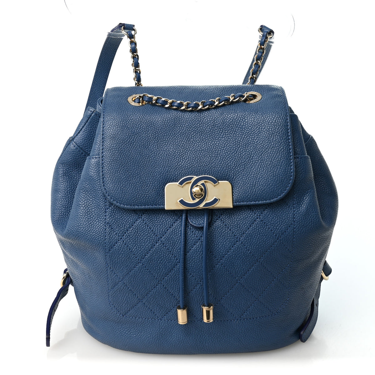 Chanel Caviar Quilted Backpack Blue 1 of 9