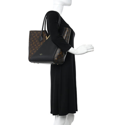 Louis Vuitton Calfskin Monogram Kimono Tote Black 2 of 12