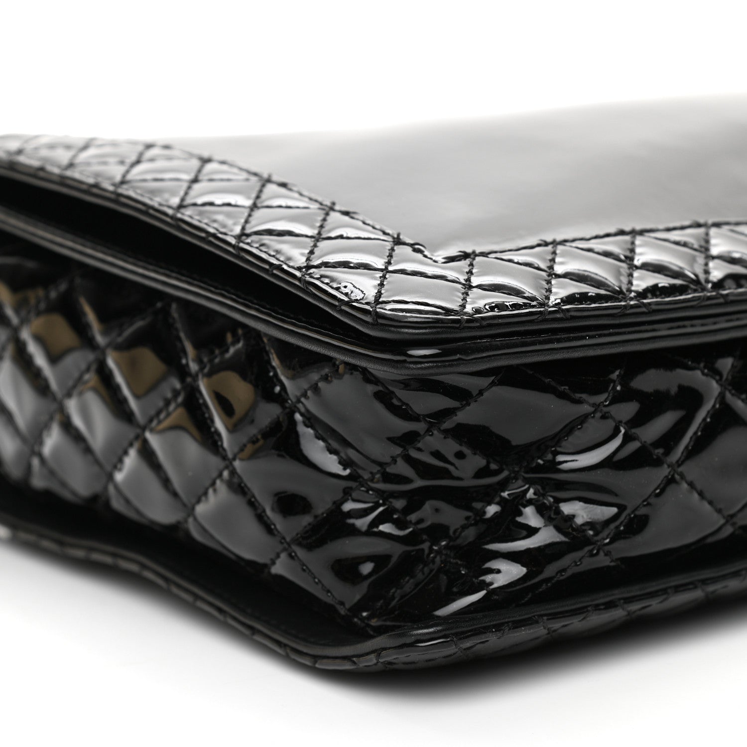 Chanel Patent Large Boy Reverso Flap Black 9 of 13