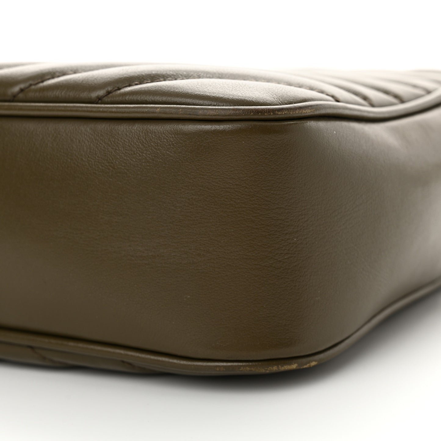 Calfskin Matelasse Monogram Lou Camera Bag Military Olive