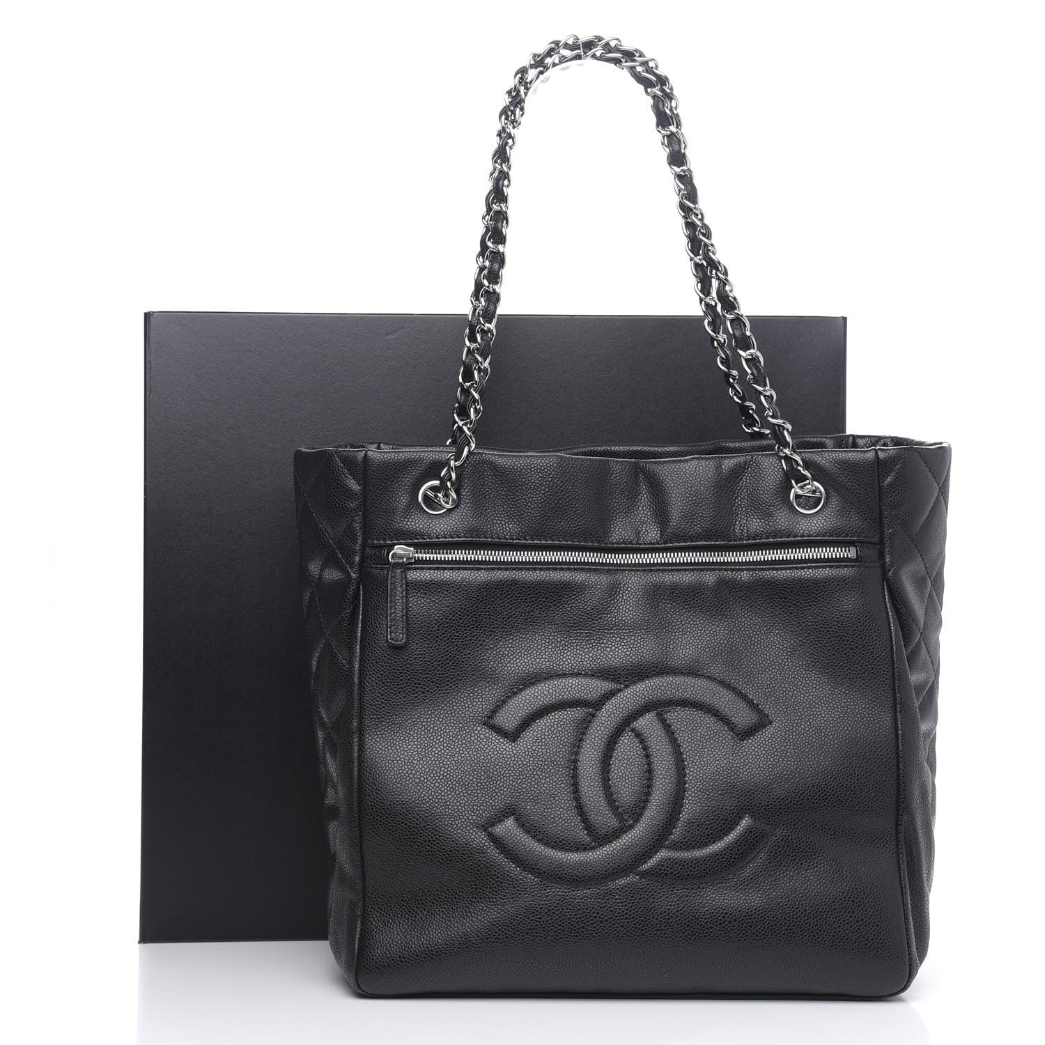 Chanel Soft Caviar Large Timeless CC Shopping Tote Black 14 of 14