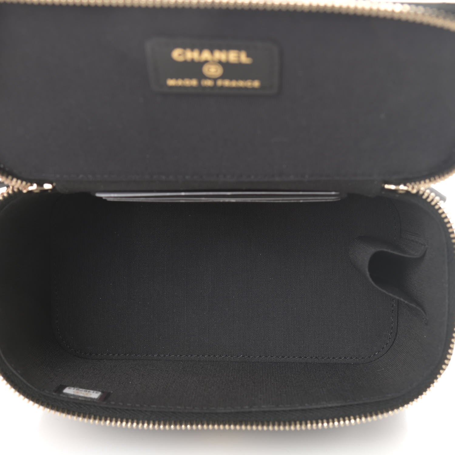 Chanel Lambskin Quilted Small Top Handle Vanity Case With Chain Black 5 of 14