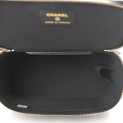 Chanel Lambskin Quilted Small Top Handle Vanity Case With Chain Black 5 of 14