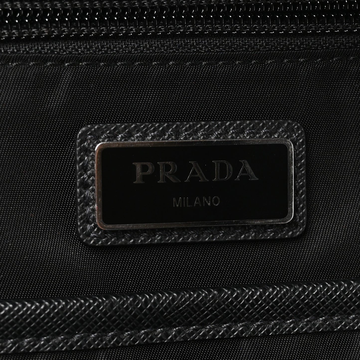 Tessuto Nylon Saffiano Day Backpack Black